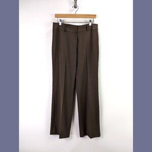 VERTIGO Womens Brown Straight Leg Dress Pants Work Office Trousers Size 8